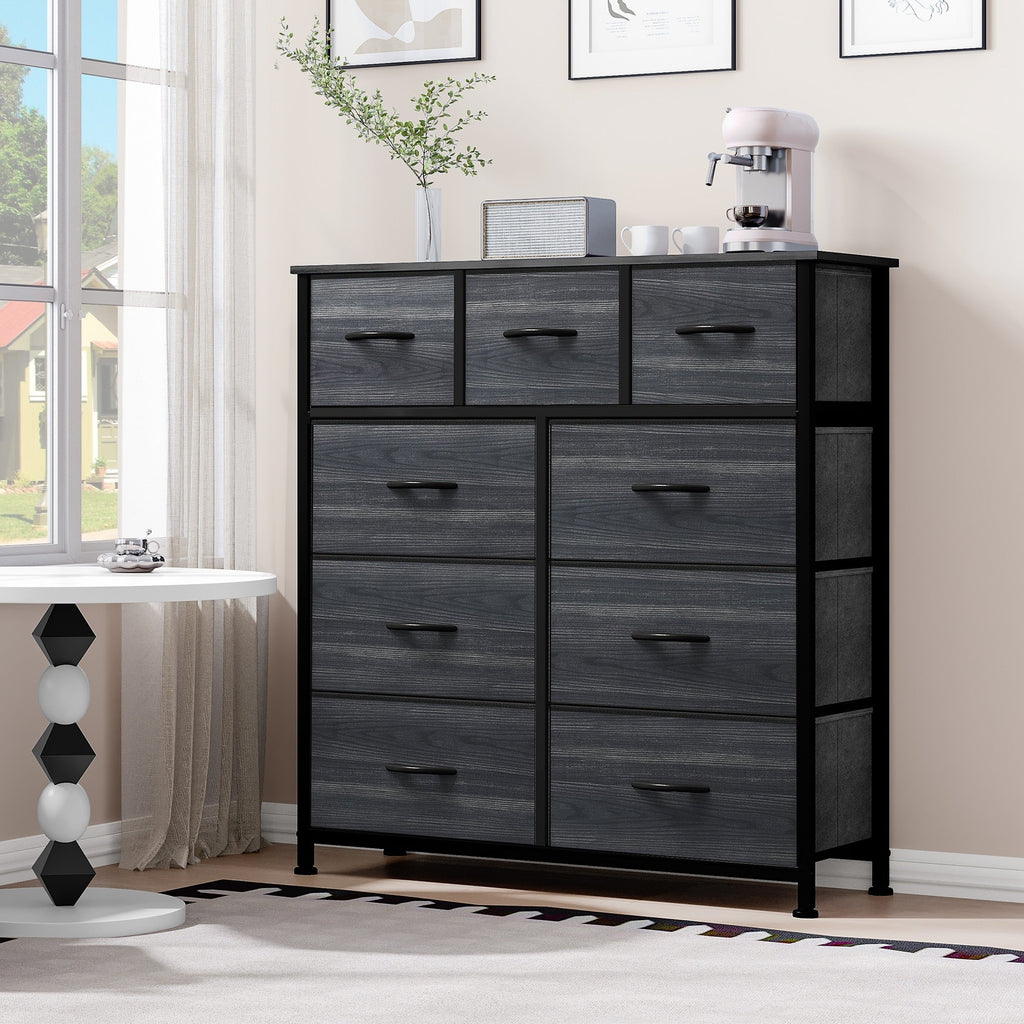 Commode de chambre moderne à 9 tiroirs avec tour de rangement