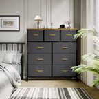 Commode de chambre moderne à 9 tiroirs avec tour de rangement