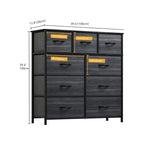 Commode de chambre moderne à 9 tiroirs avec tour de rangement