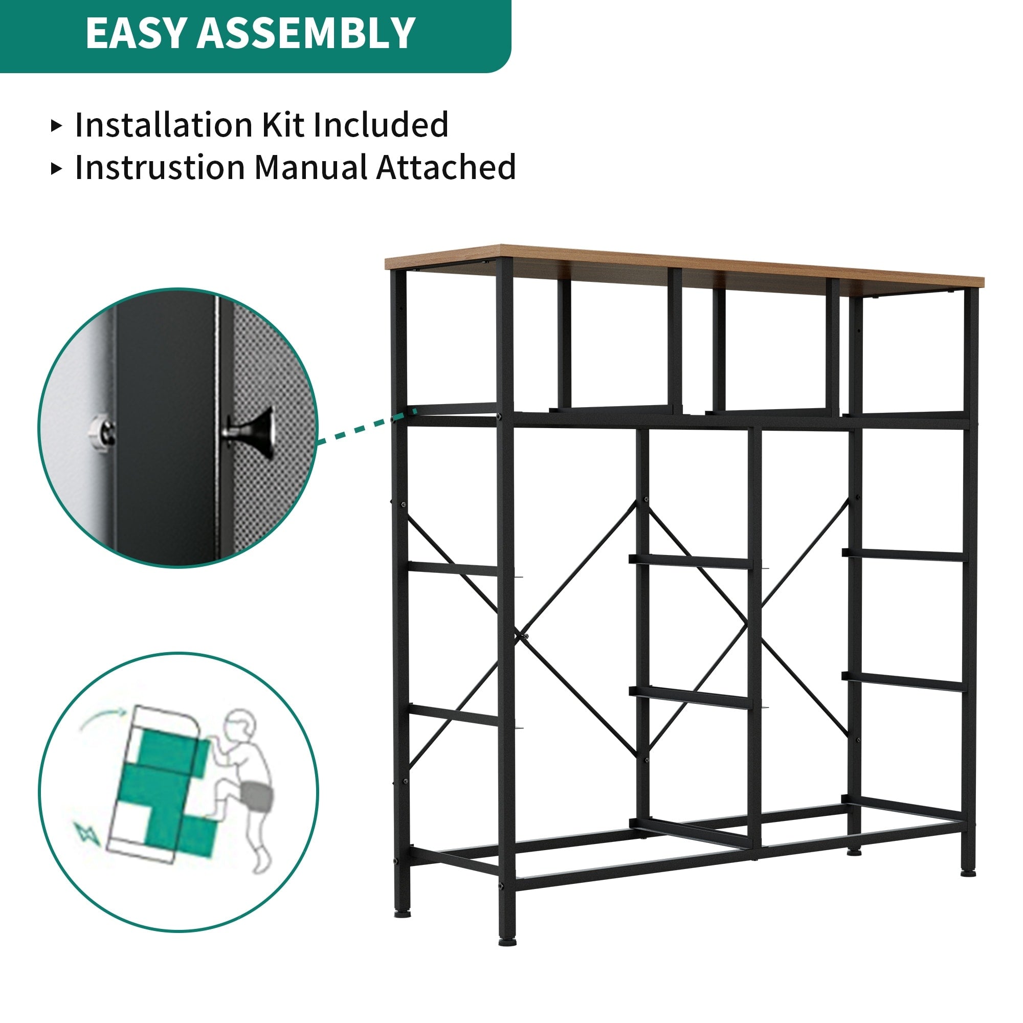 Commode de chambre moderne à 9 tiroirs avec tour de rangement