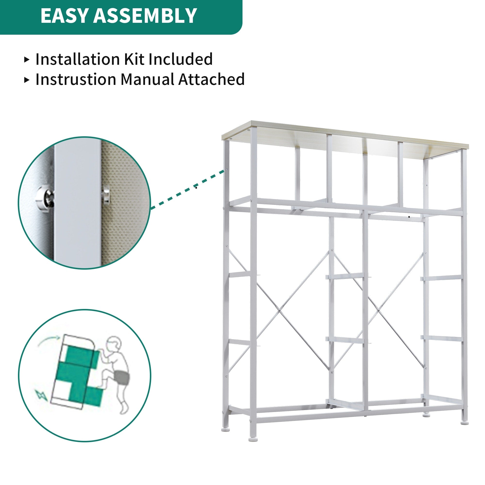 Commode de chambre moderne à 9 tiroirs avec tour de rangement
