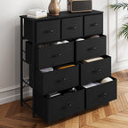 Commode de chambre moderne à 9 tiroirs avec tour de rangement