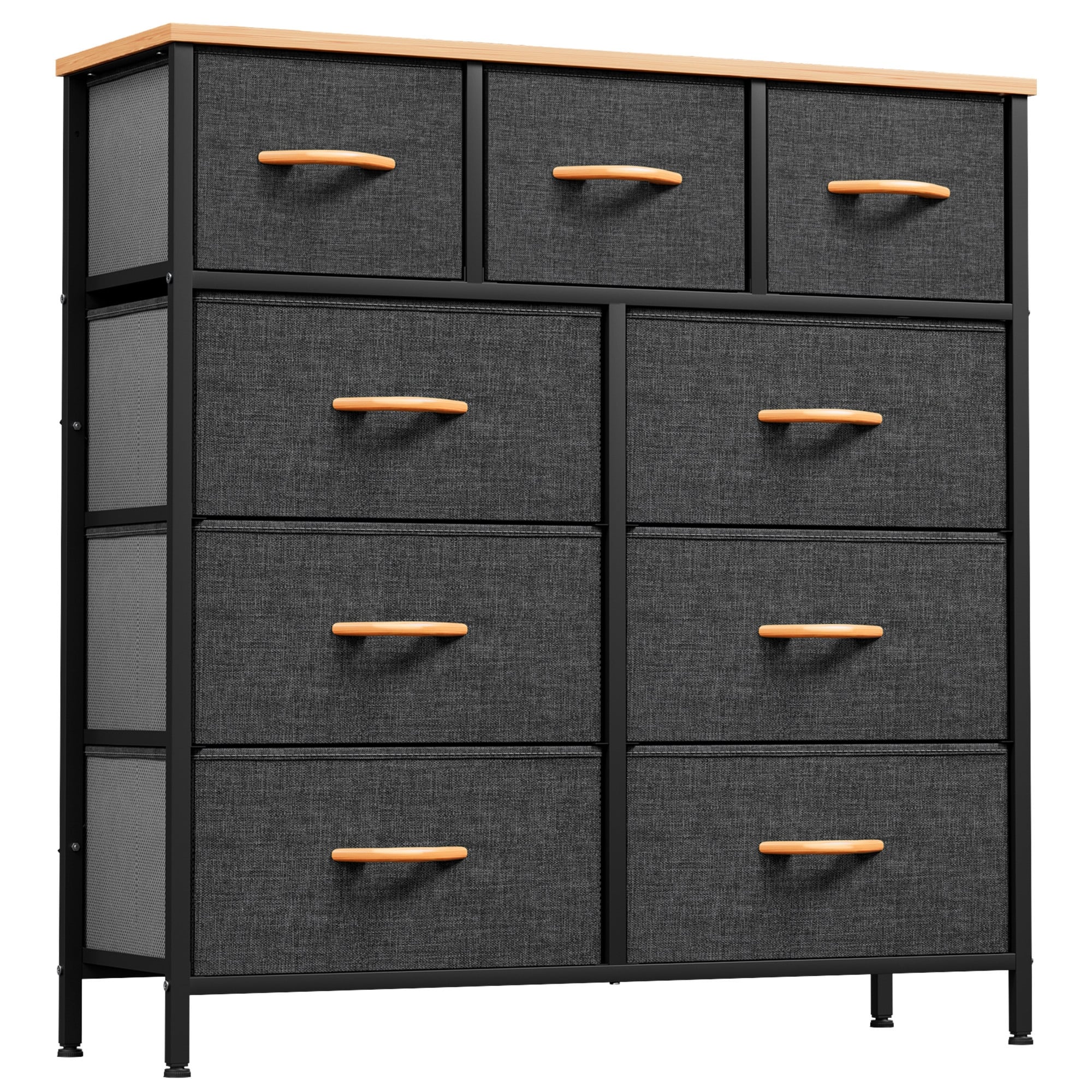 Commode de chambre moderne à 9 tiroirs avec tour de rangement