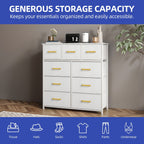 Commode de chambre moderne à 9 tiroirs avec tour de rangement