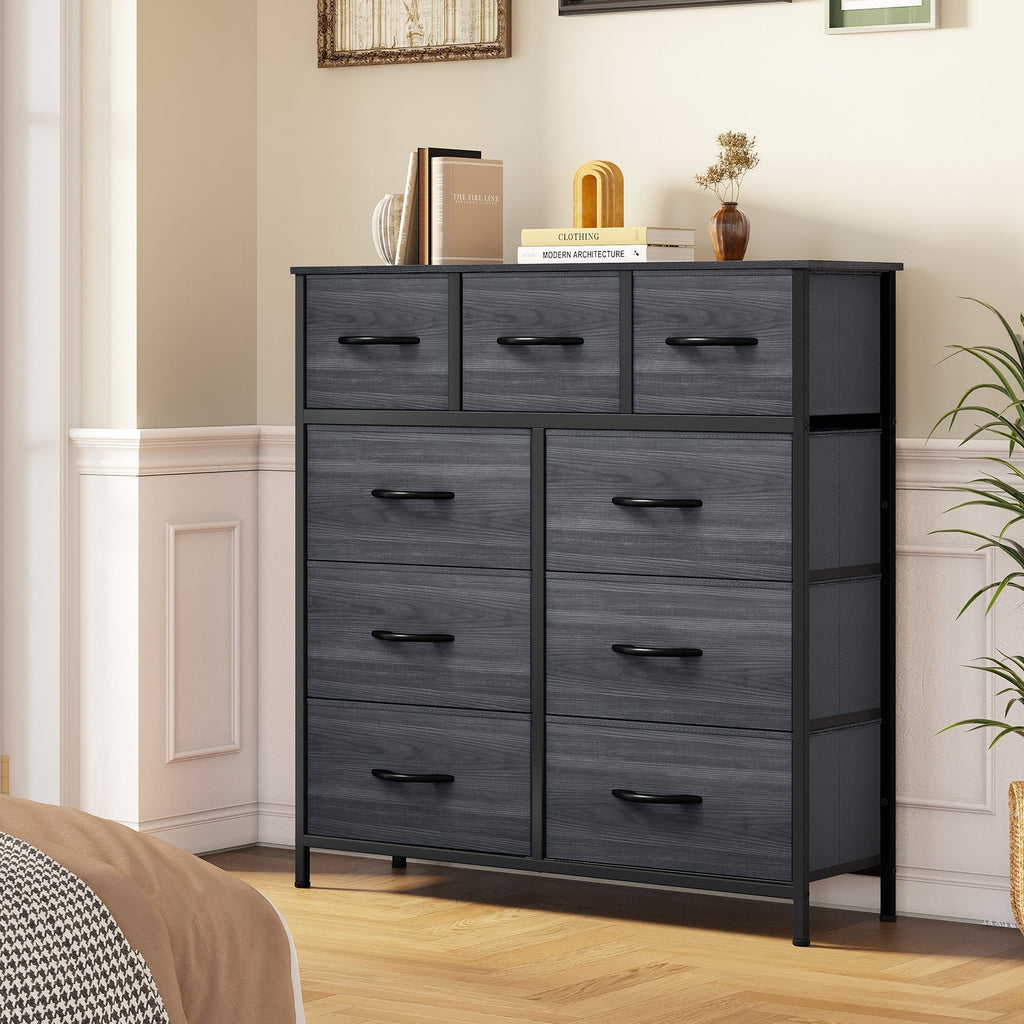 Commode de chambre moderne à 9 tiroirs avec tour de rangement