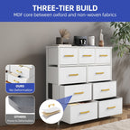 Commode de chambre moderne à 9 tiroirs avec tour de rangement