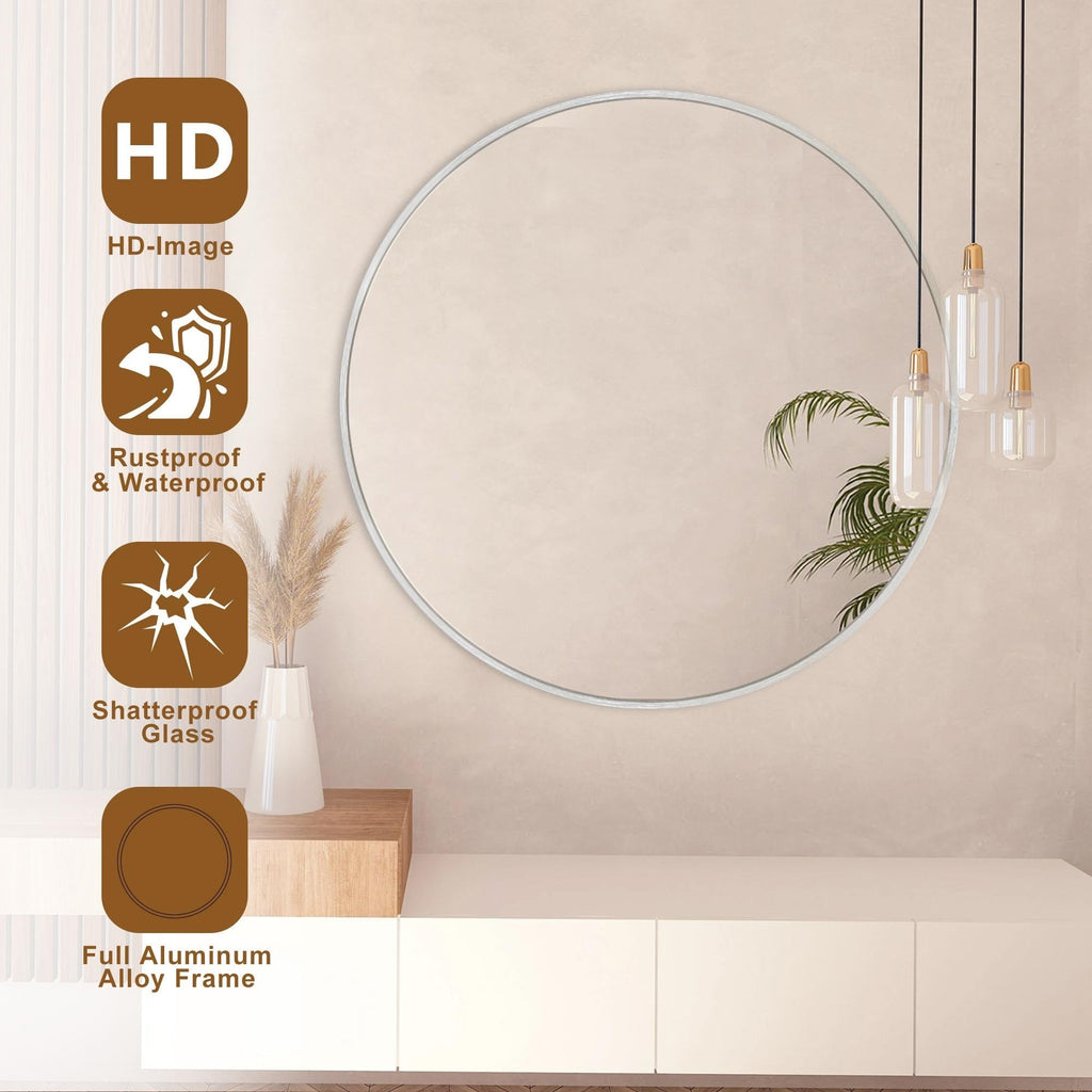Miroir de salle de bain rond mural moderne