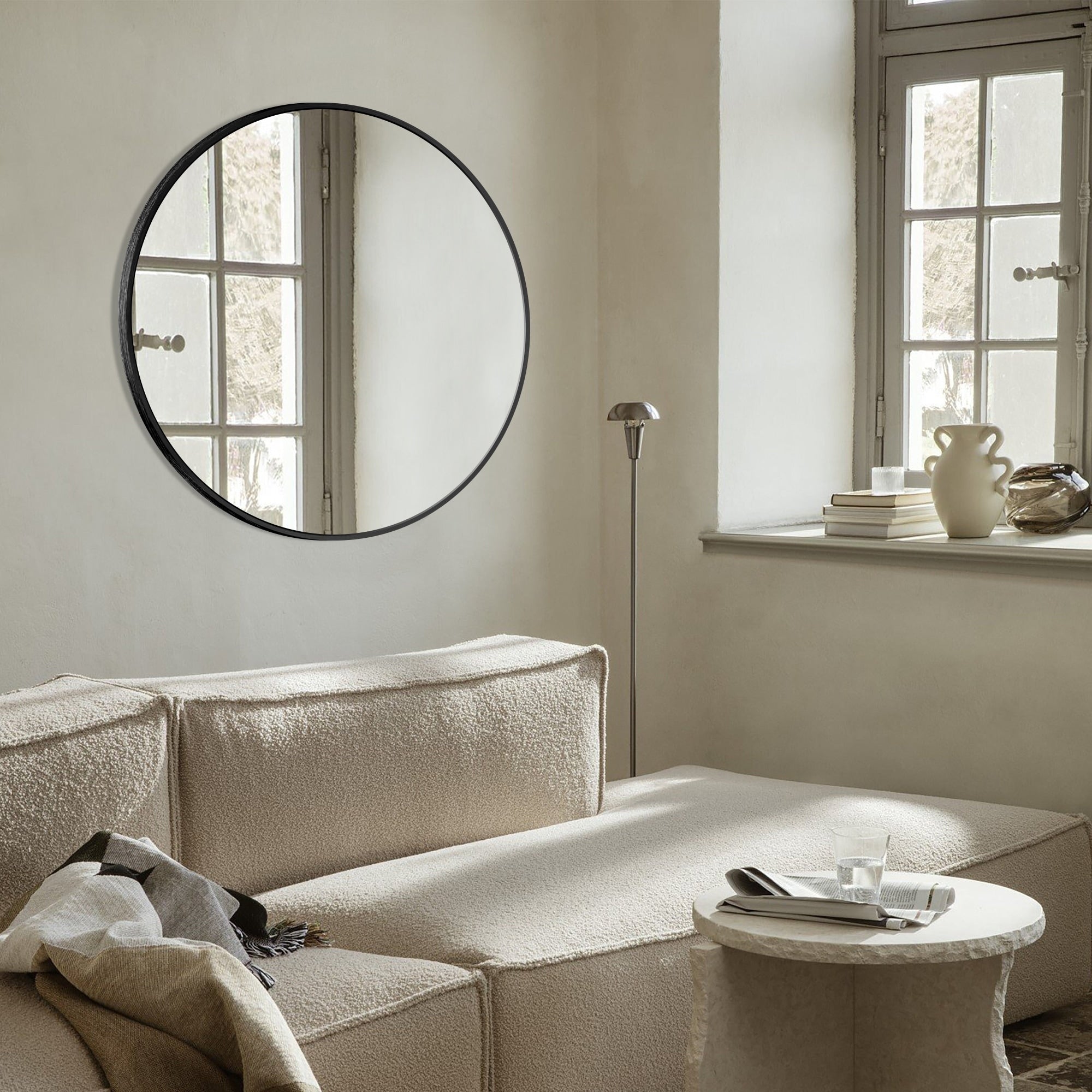Miroir de salle de bain rond mural moderne