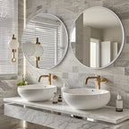 Miroir de salle de bain rond mural moderne