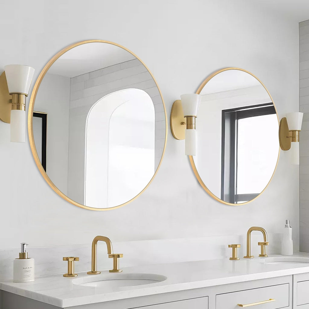 Miroir de salle de bain rond mural moderne