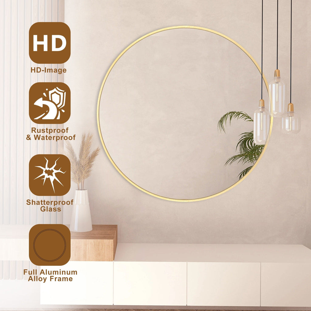 Miroir de salle de bain rond mural moderne