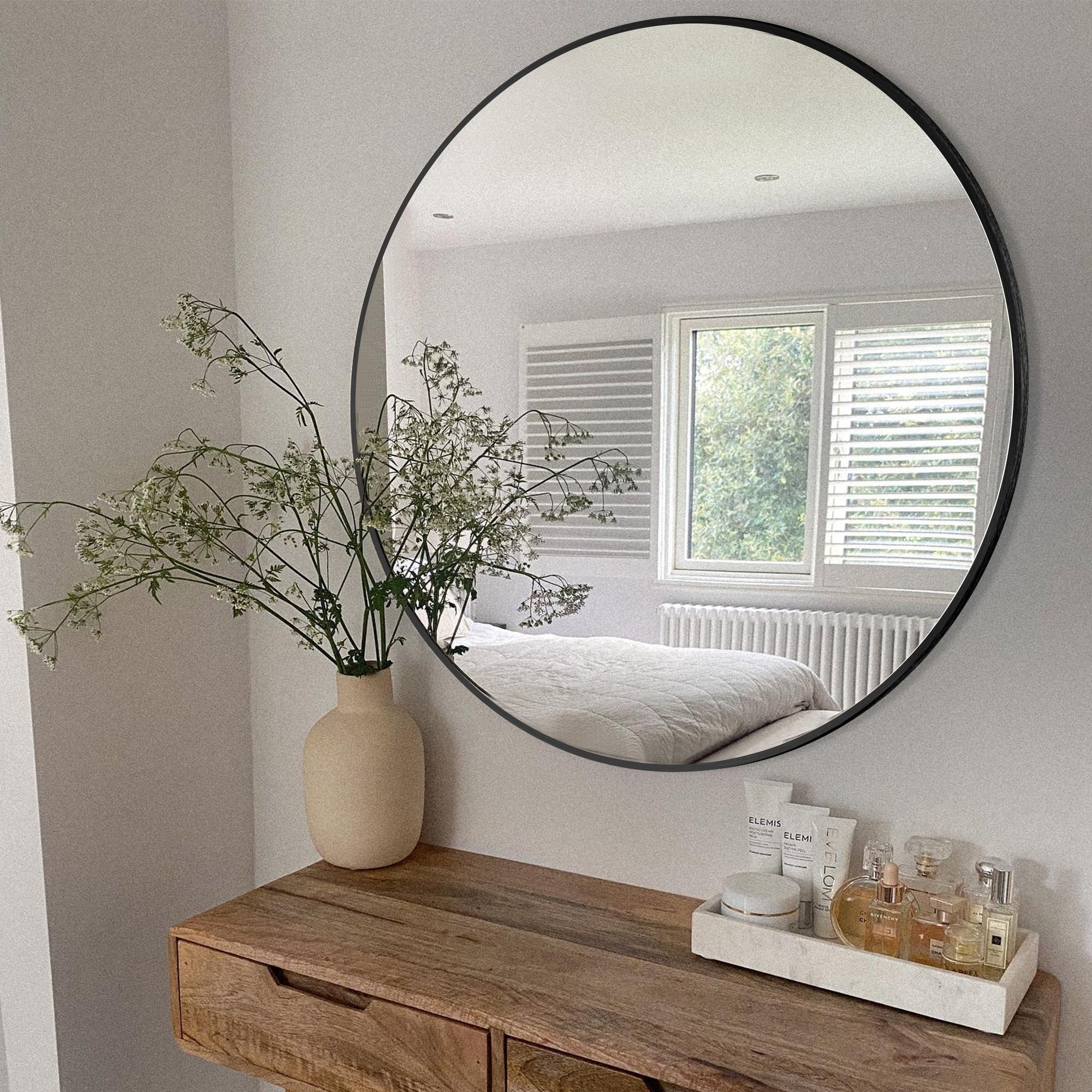 Miroir de salle de bain rond mural moderne