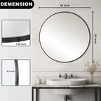 Miroir de salle de bain rond mural moderne