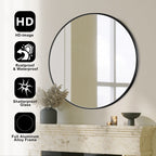 Miroir de salle de bain rond mural moderne