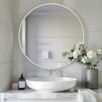 Miroir de salle de bain rond mural moderne