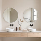 Miroir de salle de bain rond mural moderne
