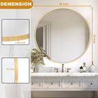 Miroir de salle de bain rond mural moderne
