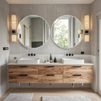 Miroir de salle de bain rond mural moderne