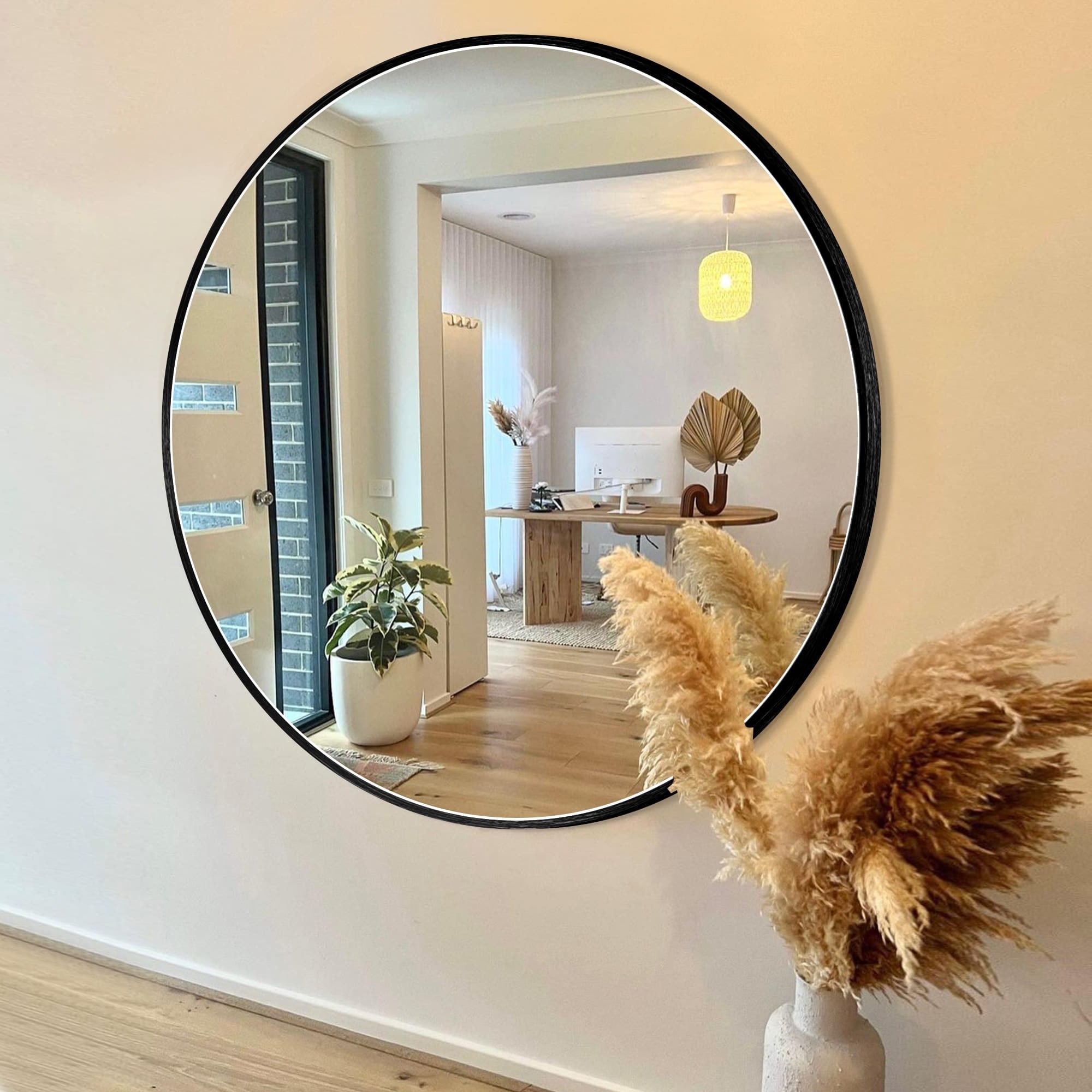 Miroir de salle de bain rond mural moderne