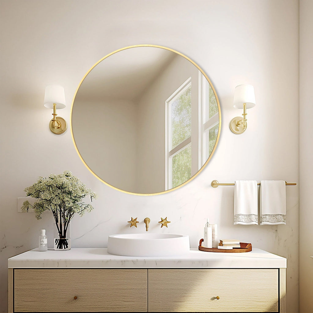 Miroir de salle de bain rond mural moderne
