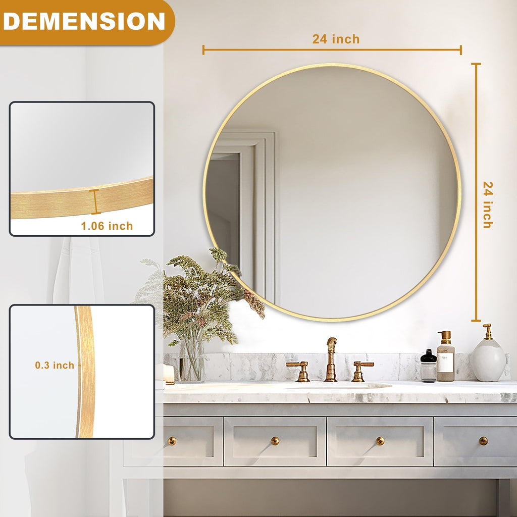 Miroir de salle de bain rond mural moderne
