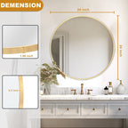 Miroir de salle de bain rond mural moderne