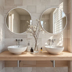 Miroir de salle de bain rond mural moderne