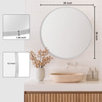 Miroir de salle de bain rond mural moderne
