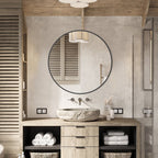 Miroir de salle de bain rond mural moderne