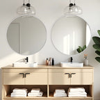 Miroir de salle de bain rond mural moderne