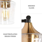 Luminaires de salle de bain linéaires modernes en or noir à 2, 3 ou 4 lampes avec verre grainé