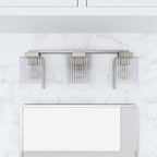 Applique de salle de bain moderne en nickel brossé à 3 lumières, éclairage vers le haut et vers le bas