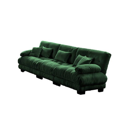 Canapé sectionnel 3 places moderne en chenille, canapé modulaire à assise profonde avec coussins décoratifs et coussins de taille pour le salon
