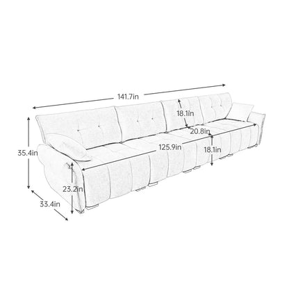 Canapé moderne en chenille, structure en bois massif avec coussin haute élasticité