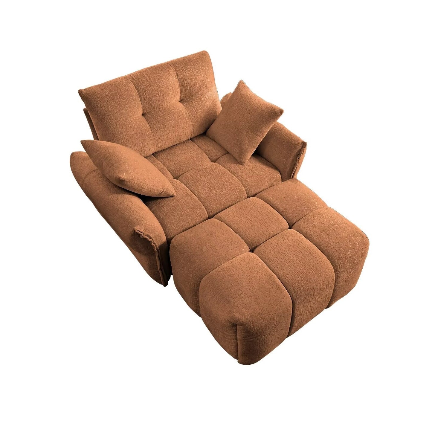 Canapé moderne en chenille, structure en bois massif avec coussin haute élasticité