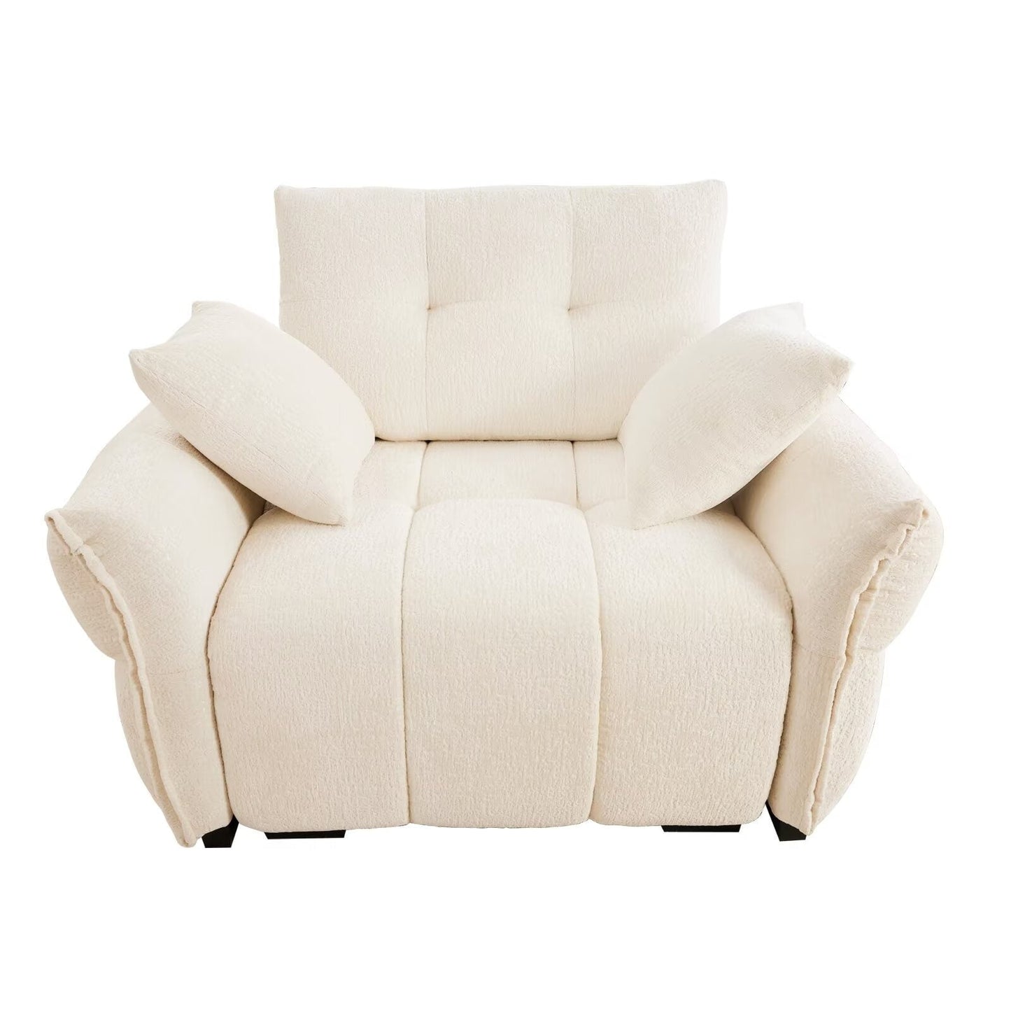 Canapé moderne en chenille, structure en bois massif avec coussin haute élasticité