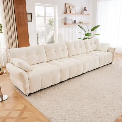 Canapé moderne en chenille, structure en bois massif avec coussin haute élasticité
