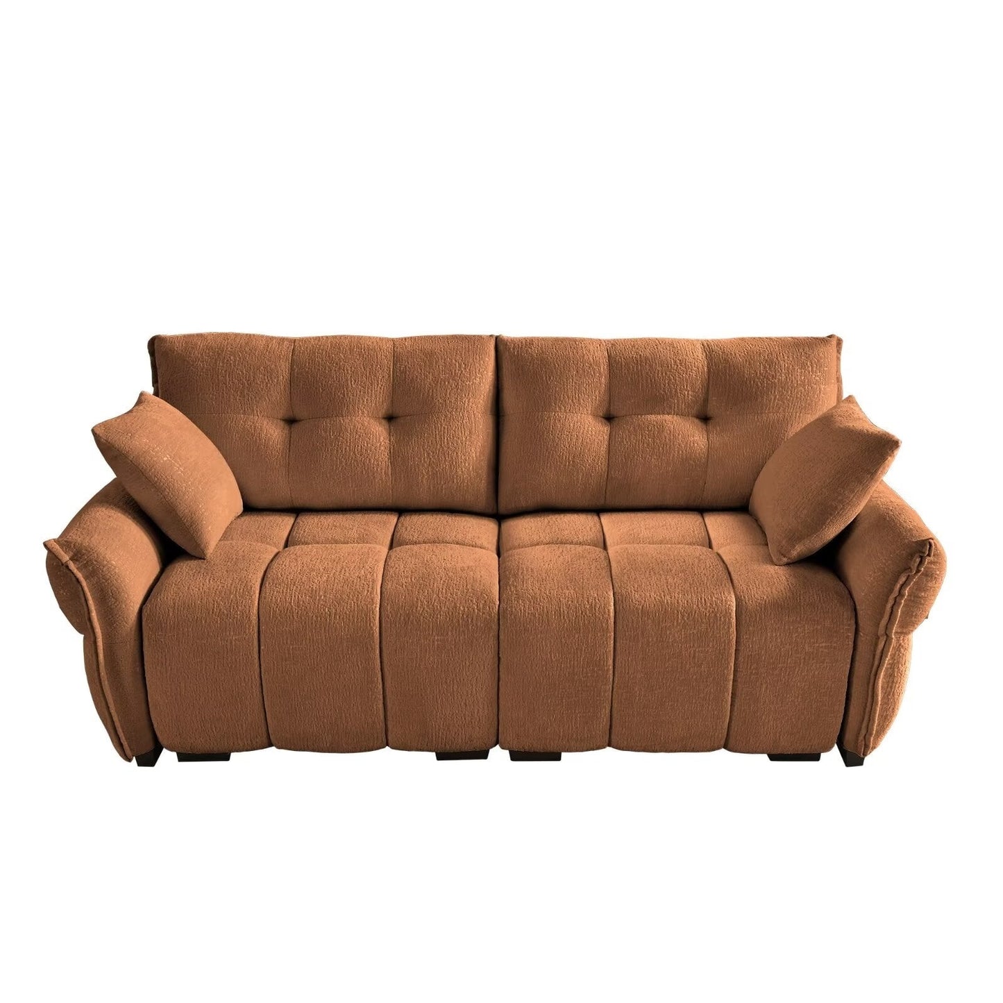 Canapé moderne en chenille, structure en bois massif avec coussin haute élasticité