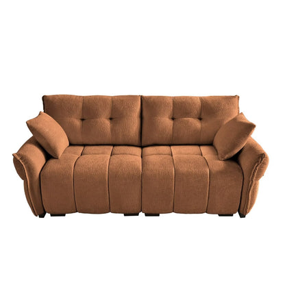 Canapé moderne en chenille, structure en bois massif avec coussin haute élasticité