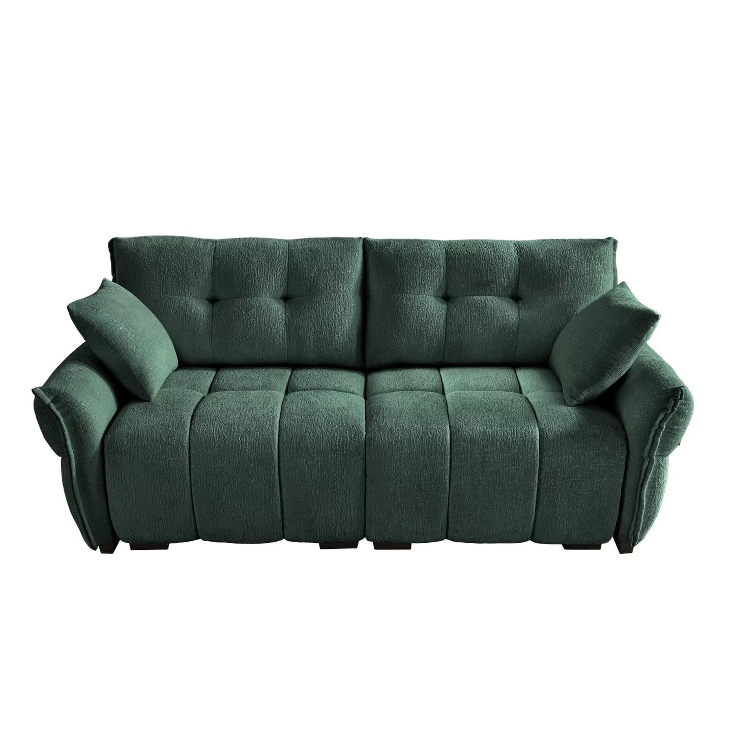 Canapé moderne en chenille, structure en bois massif avec coussin haute élasticité