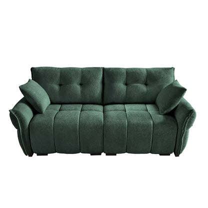 Canapé moderne en chenille, structure en bois massif avec coussin haute élasticité