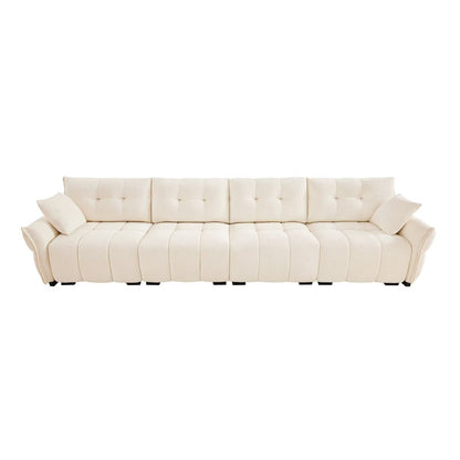 Canapé moderne en chenille, structure en bois massif avec coussin haute élasticité