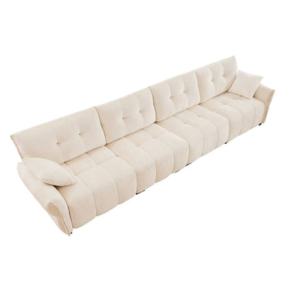Canapé moderne en chenille, structure en bois massif avec coussin haute élasticité