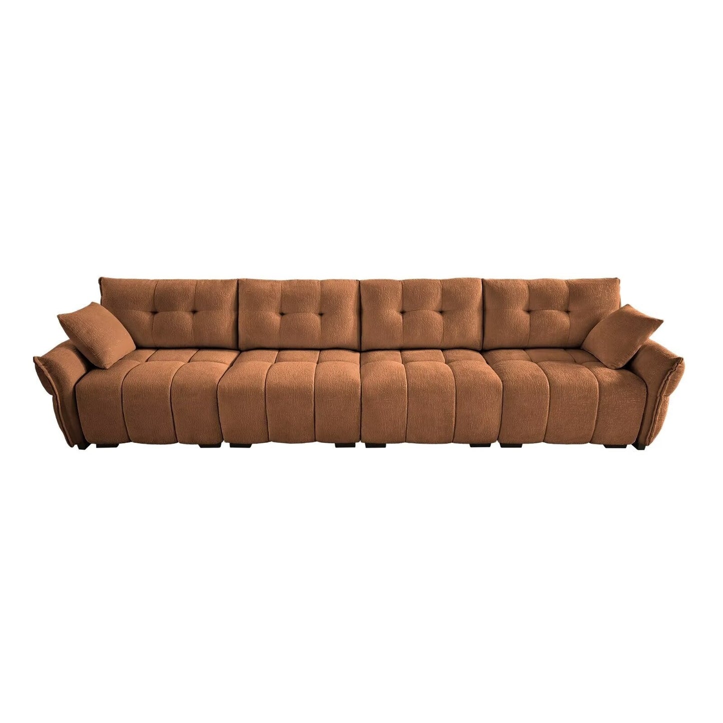 Canapé moderne en chenille, structure en bois massif avec coussin haute élasticité