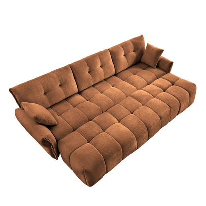 Canapé moderne en chenille, structure en bois massif avec coussin haute élasticité
