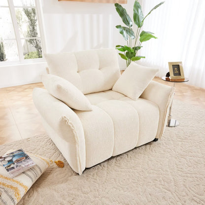 Canapé moderne en chenille, structure en bois massif avec coussin haute élasticité