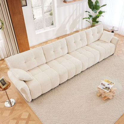 Canapé moderne en chenille, structure en bois massif avec coussin haute élasticité
