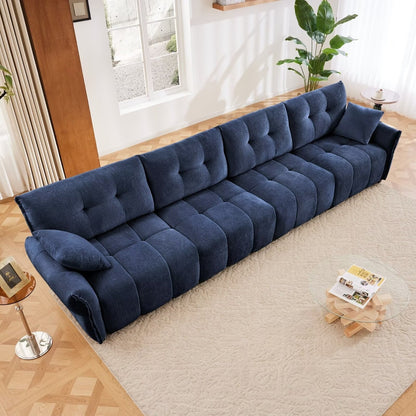 Canapé moderne en chenille, structure en bois massif avec coussin haute élasticité