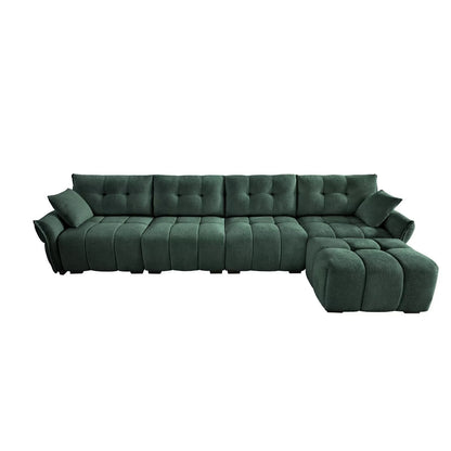 Canapé moderne en chenille, structure en bois massif avec coussin haute élasticité