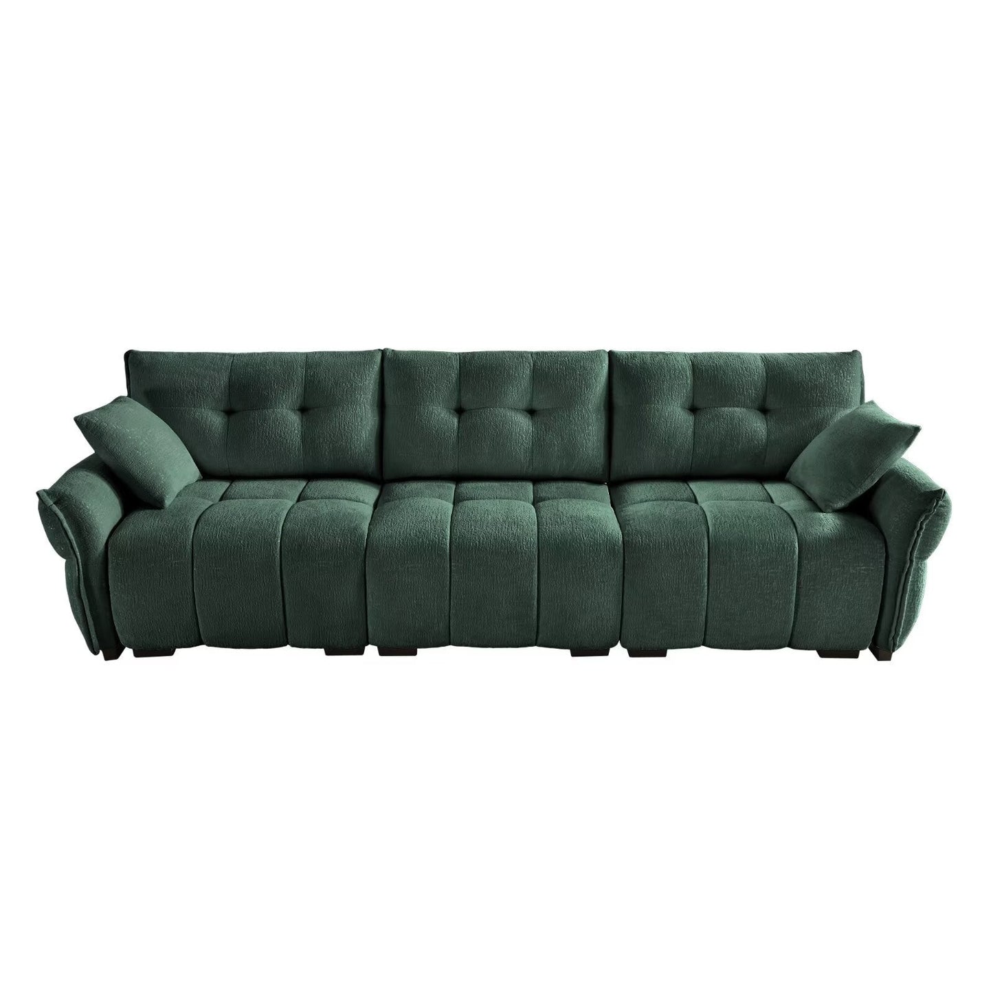 Canapé moderne en chenille, structure en bois massif avec coussin haute élasticité